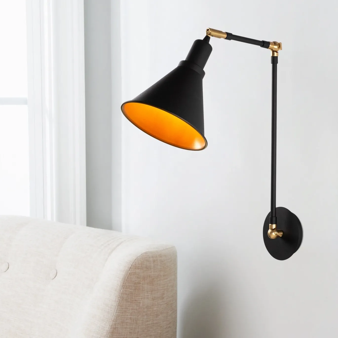 Wandlamp Berceste Zwart