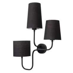 Wandlamp Catal 3-Lichts Zwart