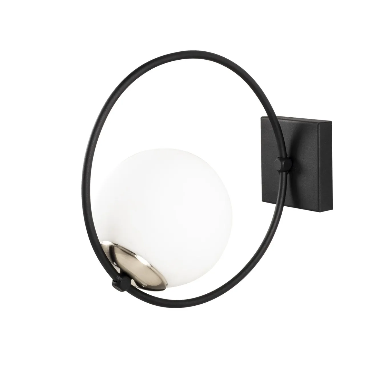 Wandlamp Dolunay Zwart/Wit