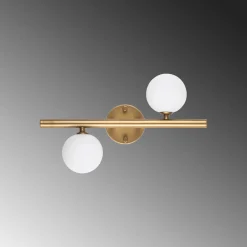 Wandlamp Domino 2-Lichts Goud