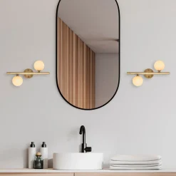 Wandlamp Domino 2-Lichts Goud