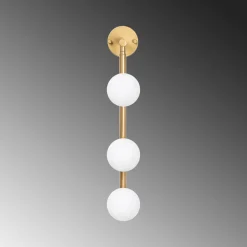 Wandlamp Domino 3-Lichts Shiny Goud