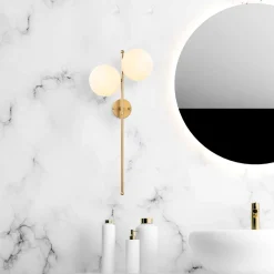 Wandlamp Fazli Goud 2-Lichts