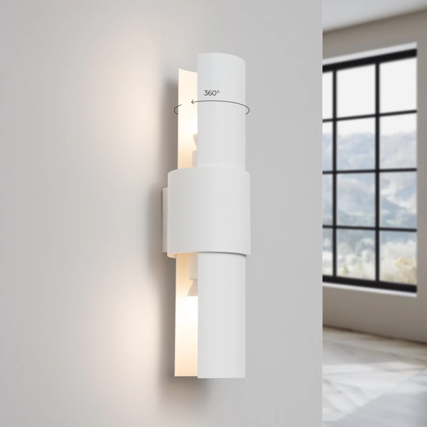 Wandlamp Flash 2-Lichts Wit - Giga Meubel