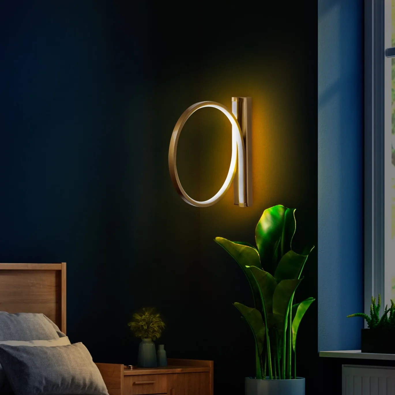 Wandlamp Halka Goud