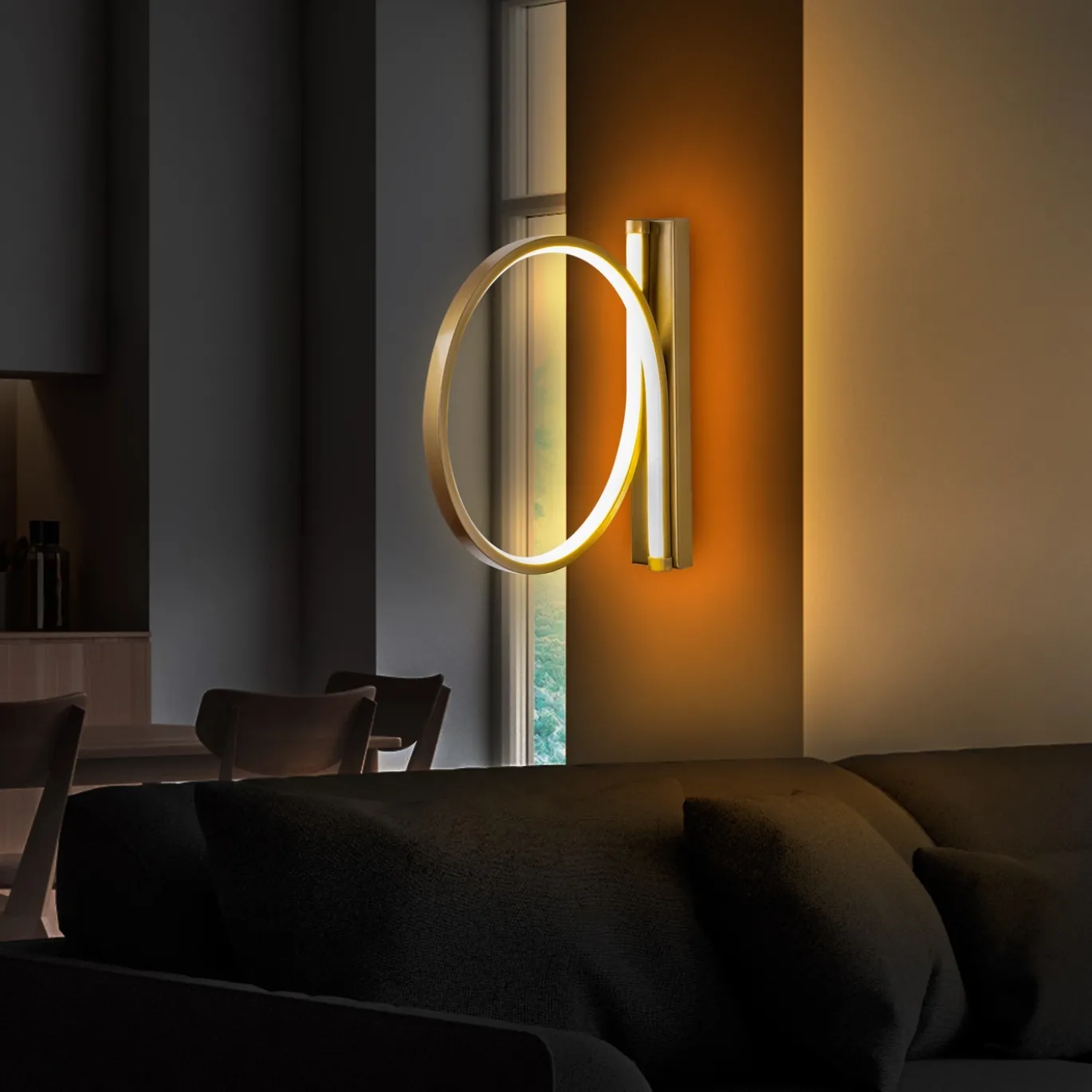 Wandlamp Halka Goud