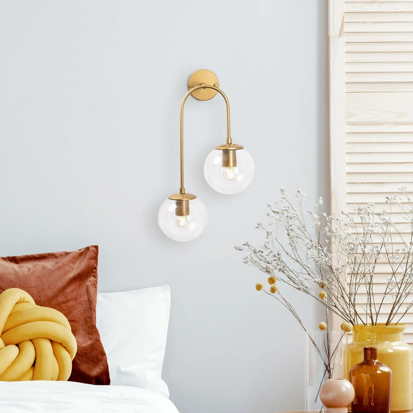 Wandlamp Jewel 2-Lichts Shiny Goud