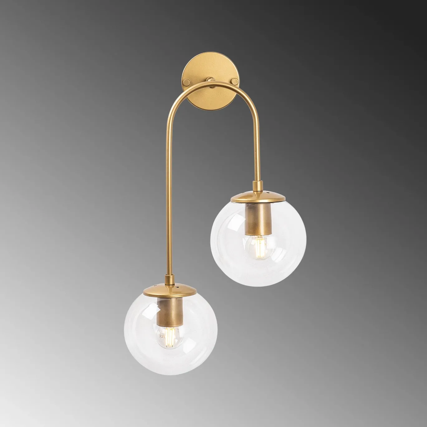 Wandlamp Jewel 2-Lichts Shiny Goud