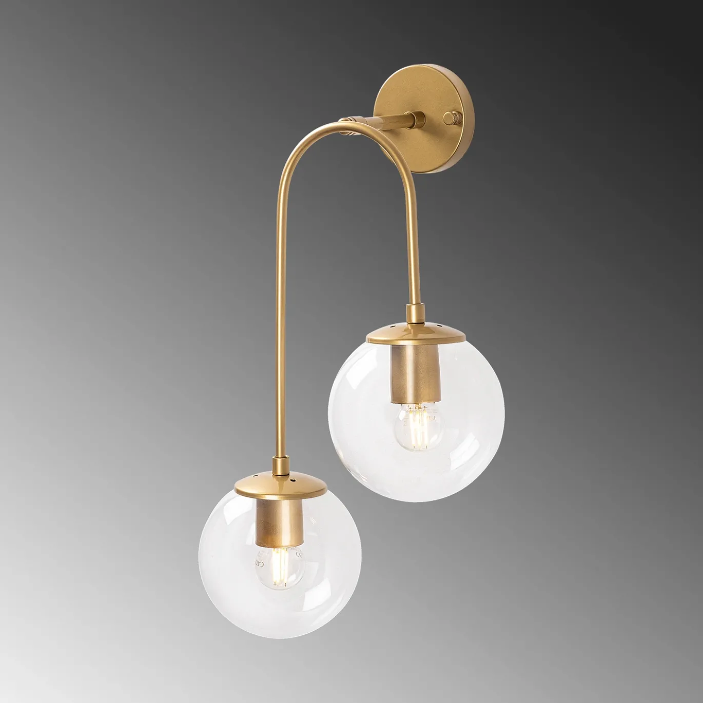 Wandlamp Jewel 2-Lichts Shiny Goud