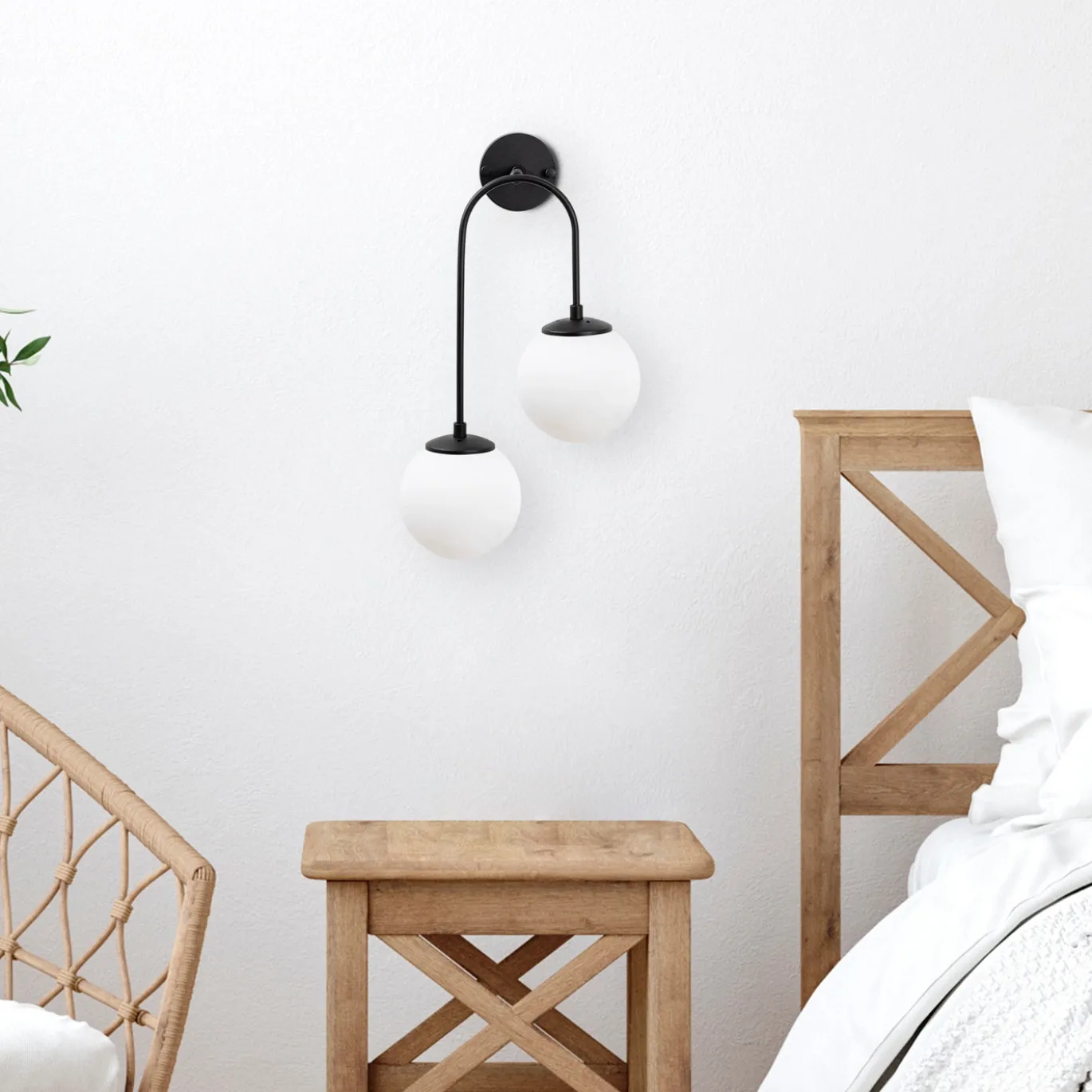 Wandlamp Jewel Zwart 2-Lichts