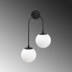 Wandlamp Jewel Zwart 2-Lichts