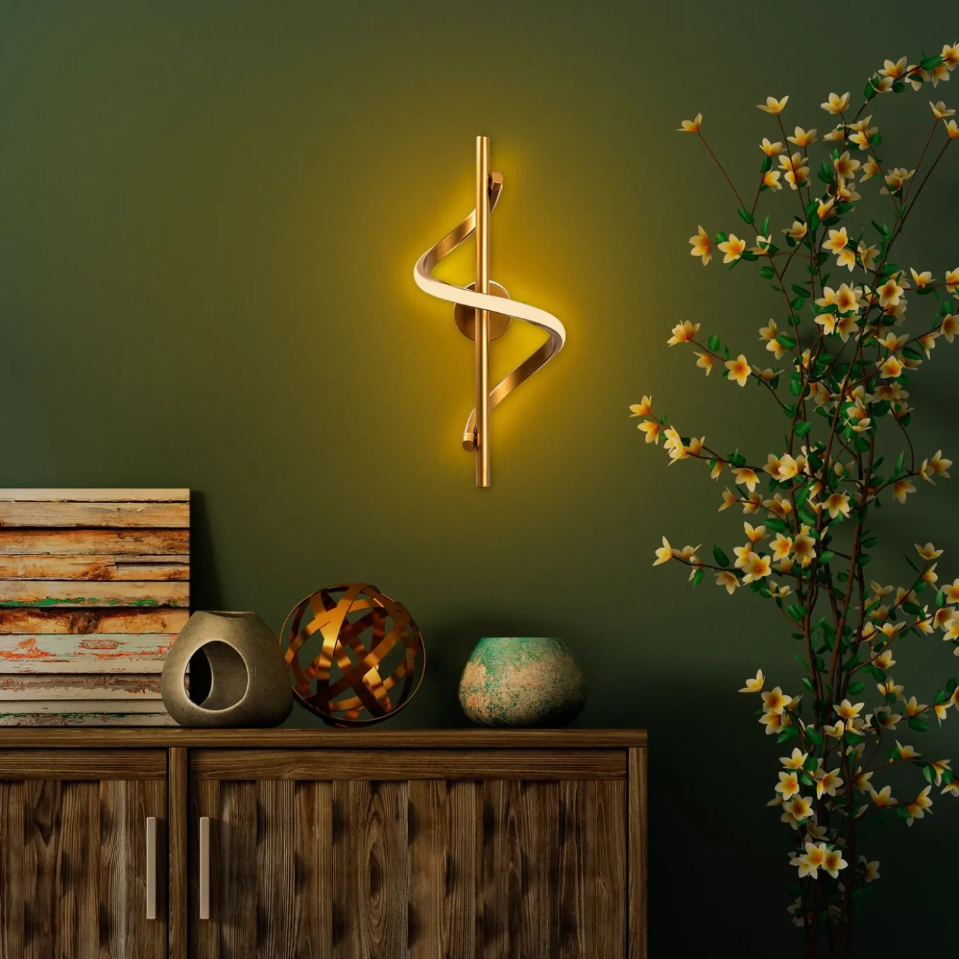 Wandlamp Likma Goud