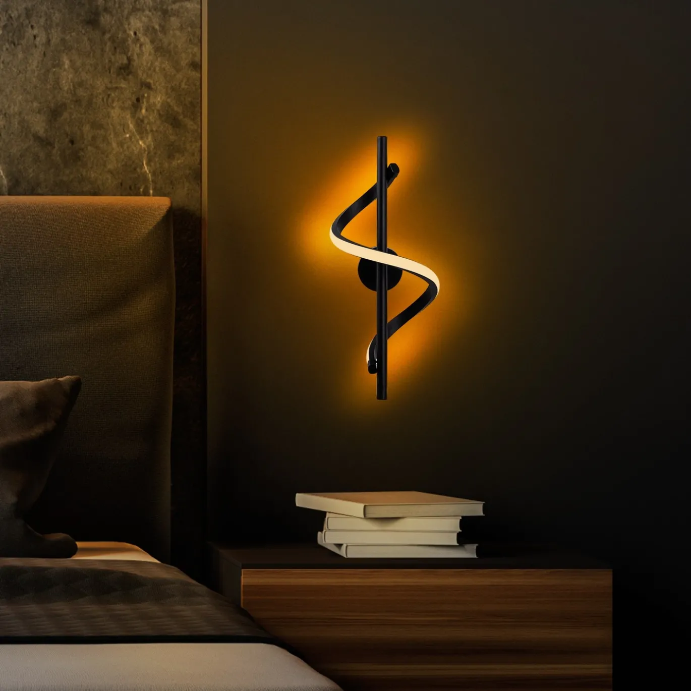 Wandlamp Likma Zwart