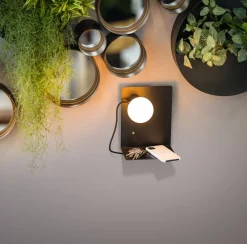 Wandlamp Magneto Zwart met USB - Giga Meubel