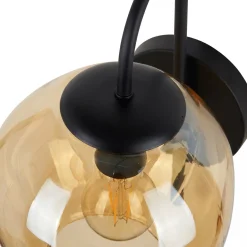 Wandlamp Mats 1-Lichts Amber Glas - Giga Meubel