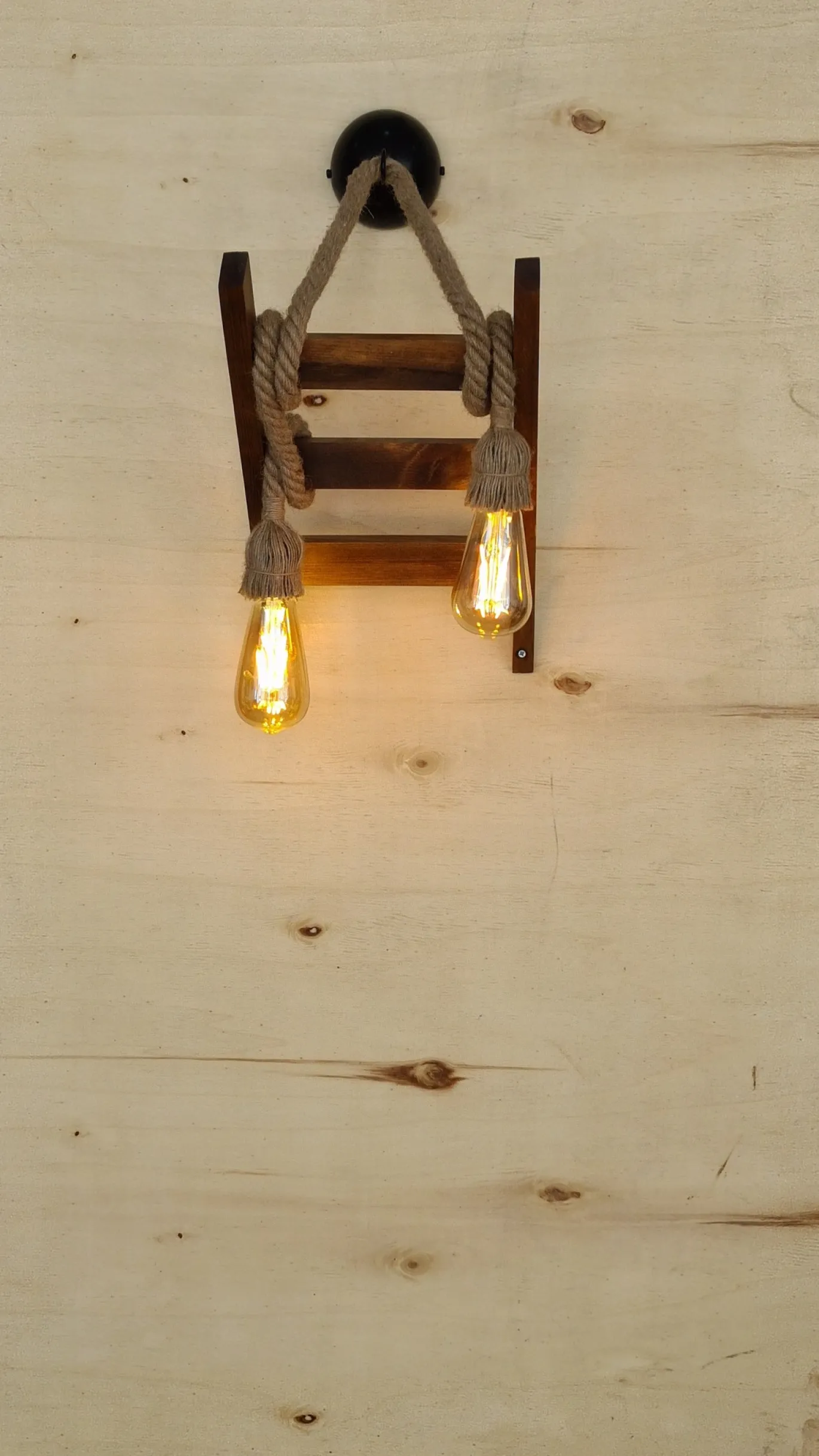 Wandlamp Merdiven 2-lichts Walnoot