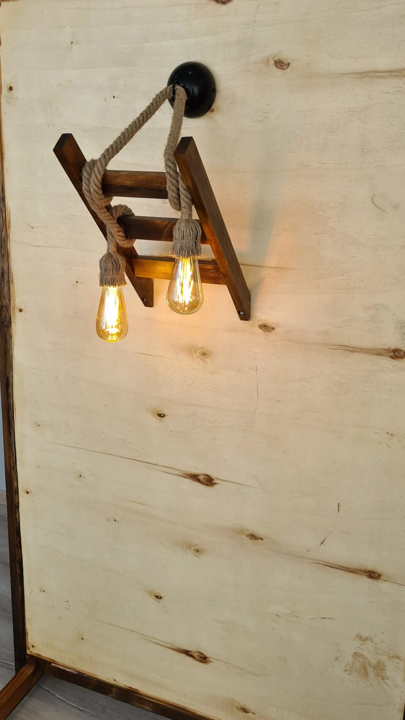 Wandlamp Merdiven 2-lichts Walnoot