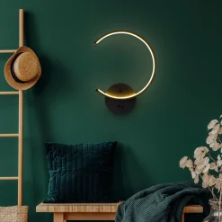 Wandlamp Moon Zwart