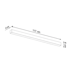 Wandlamp Pinne Grijs 3000K 118cm - Giga Meubel