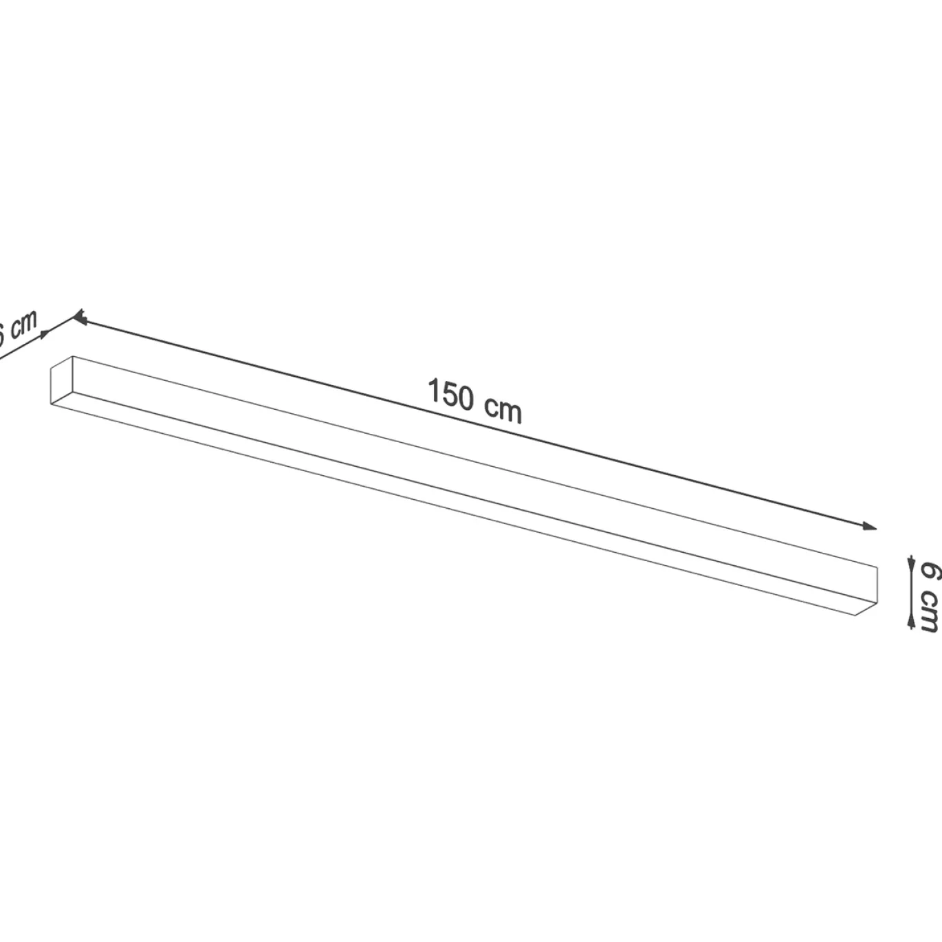 Wandlamp Pinne Grijs 3000K 150cm - Giga Meubel