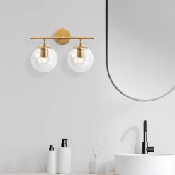 Wandlamp Roe 2-Lichts Shiny Goud