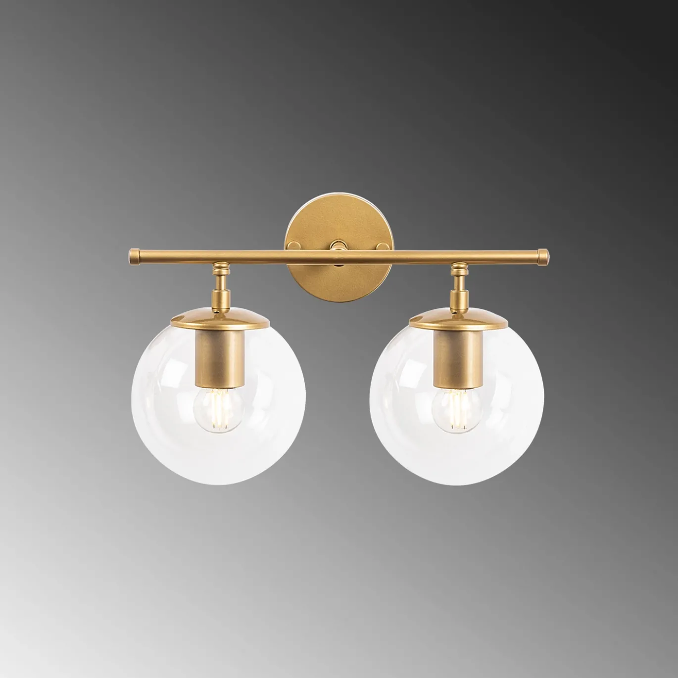 Wandlamp Roe 2-Lichts Shiny Goud