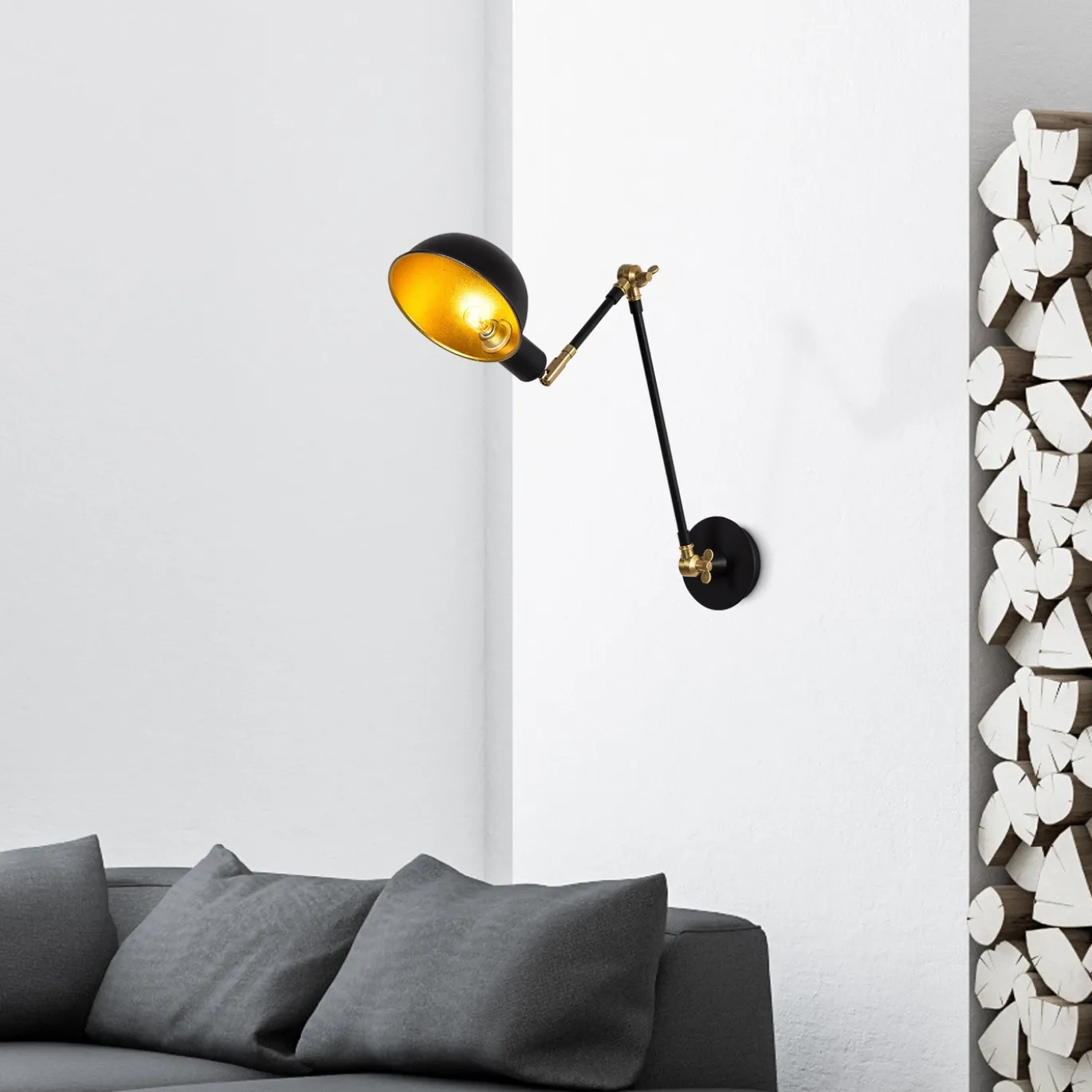 Wandlamp Sivani Zwart