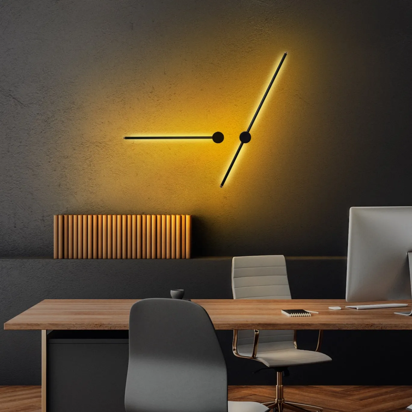 Wandlamp Sword Dual Zwart 91cm