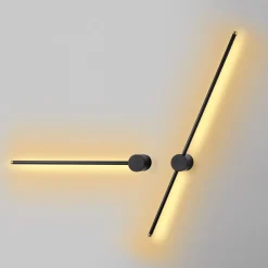 Wandlamp Sword Dual Zwart 91cm