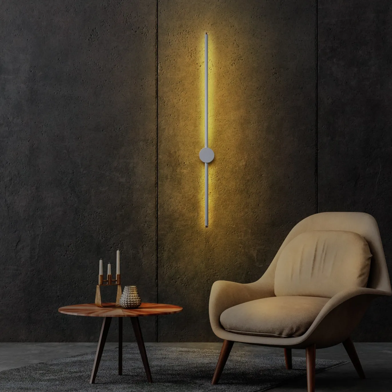 Wandlamp Sword Grijs 91cm