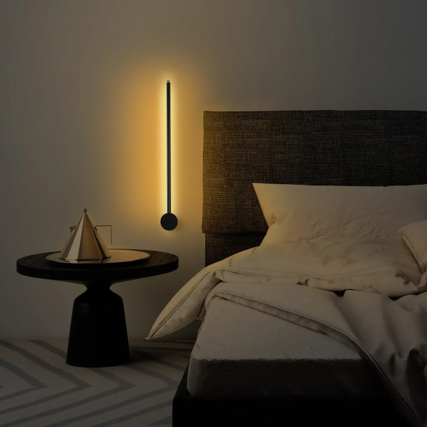 Wandlamp Sword Zwart 62cm