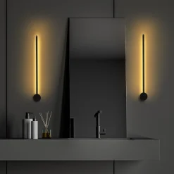 Wandlamp Sword Zwart 62cm