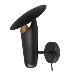 Wandlamp The Britt Zwart/Messing - Giga Meubel