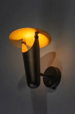 Wandlamp The Britt Zwart/Messing - Giga Meubel