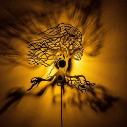 Wandlamp Tree Woman Zwart