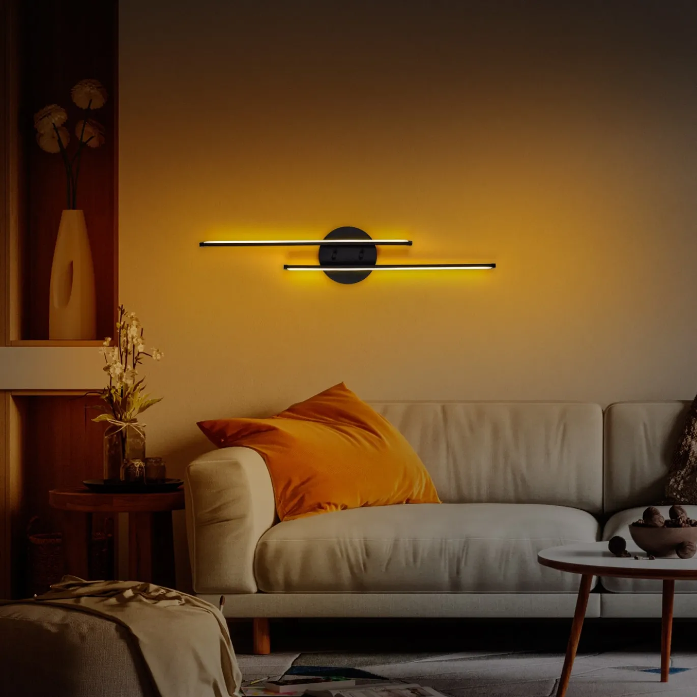 Wandlamp Umut Zwart