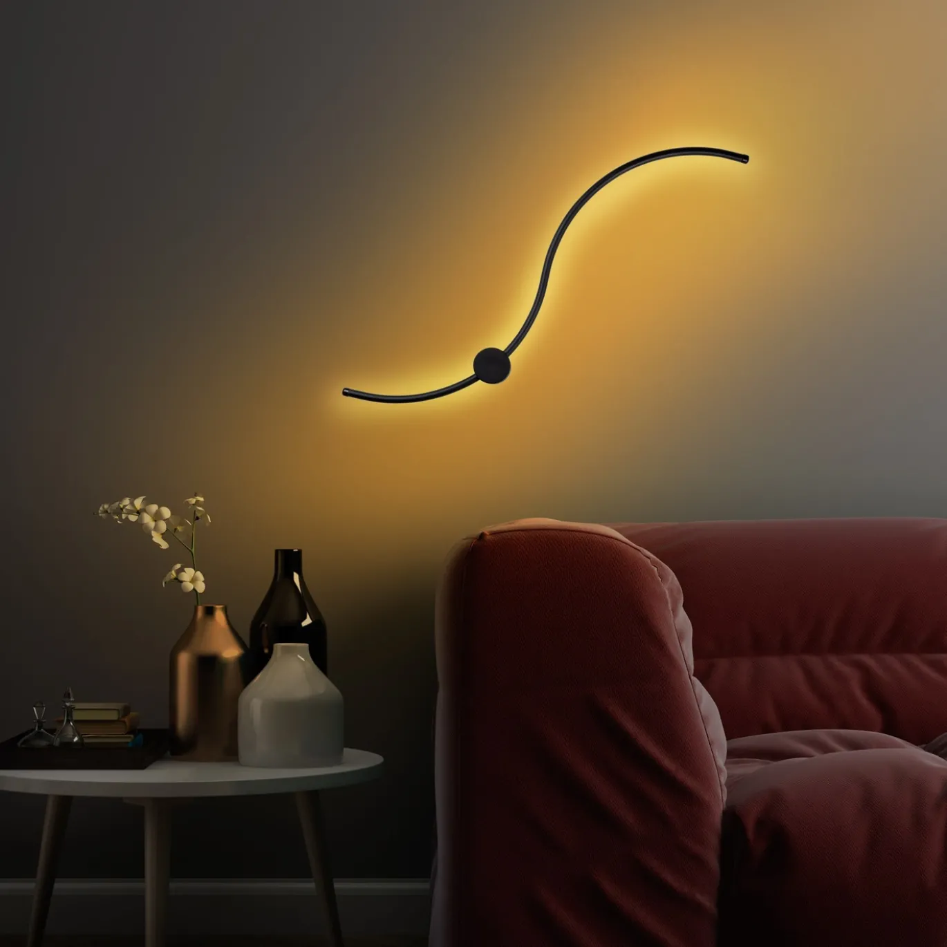 Wandlamp Uyan Zwart