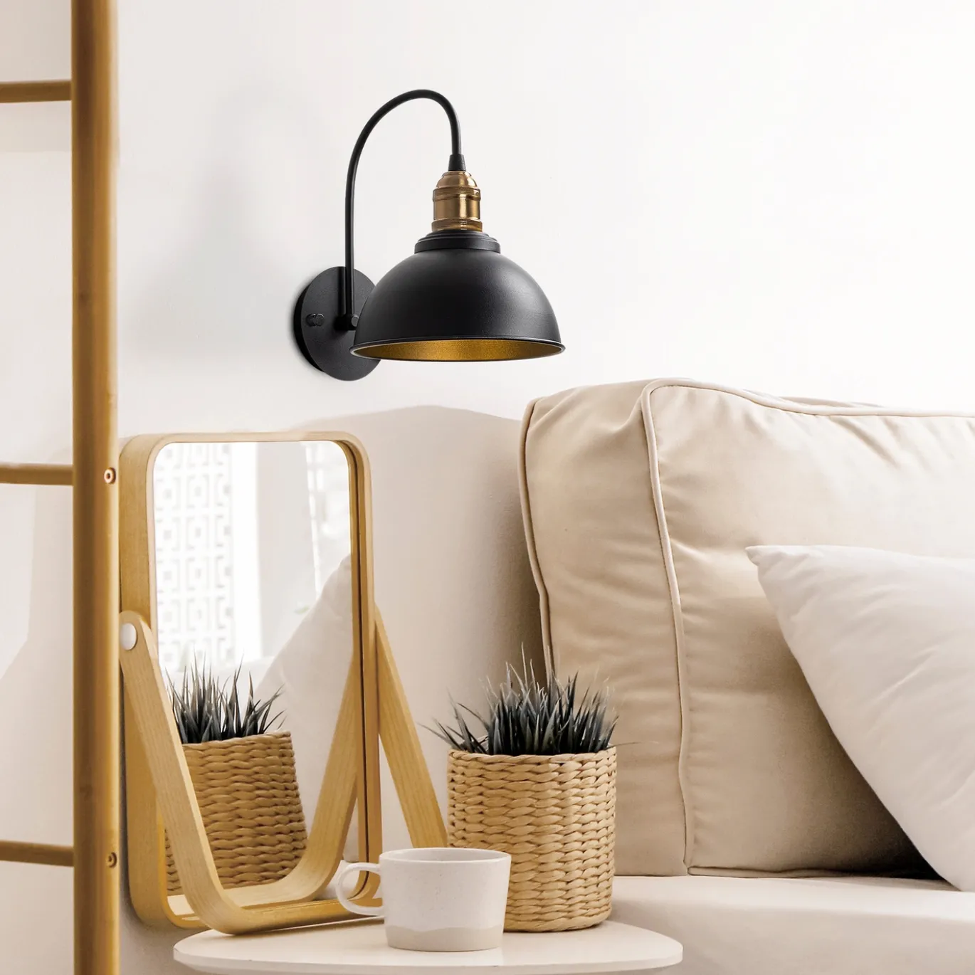 Wandlamp Varzan Zwart