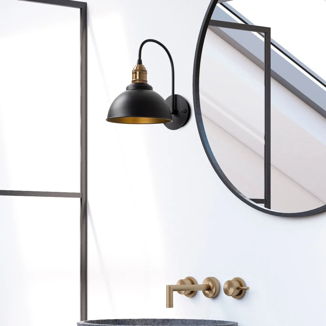 Wandlamp Varzan Zwart