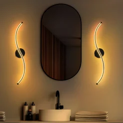 Wandlamp Yilan Zwart