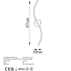 Wandlamp Yilan Zwart