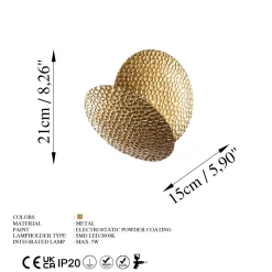 Wandlamp Yosma Cell Goud