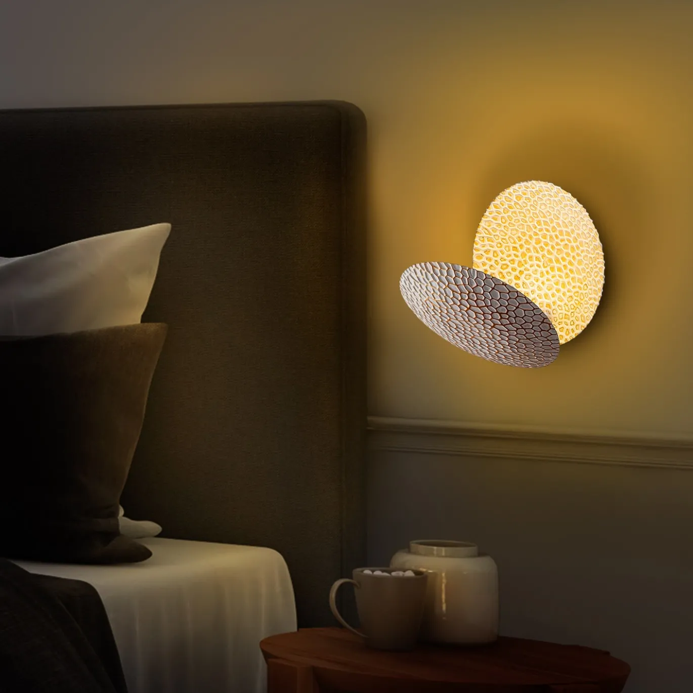 Wandlamp Yosma Cell Wit/Goud