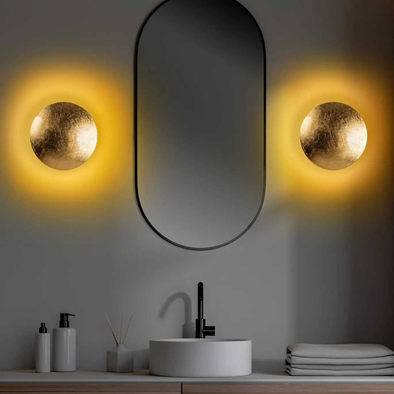 Wandlamp Yosma Vintage Goud