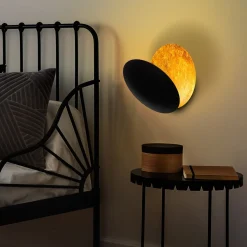Wandlamp Yosma Zwart/Koper