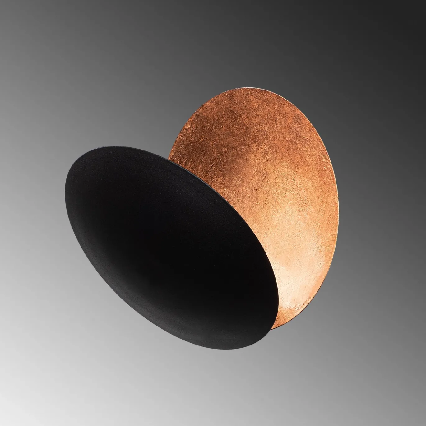 Wandlamp Yosma Zwart/Koper
