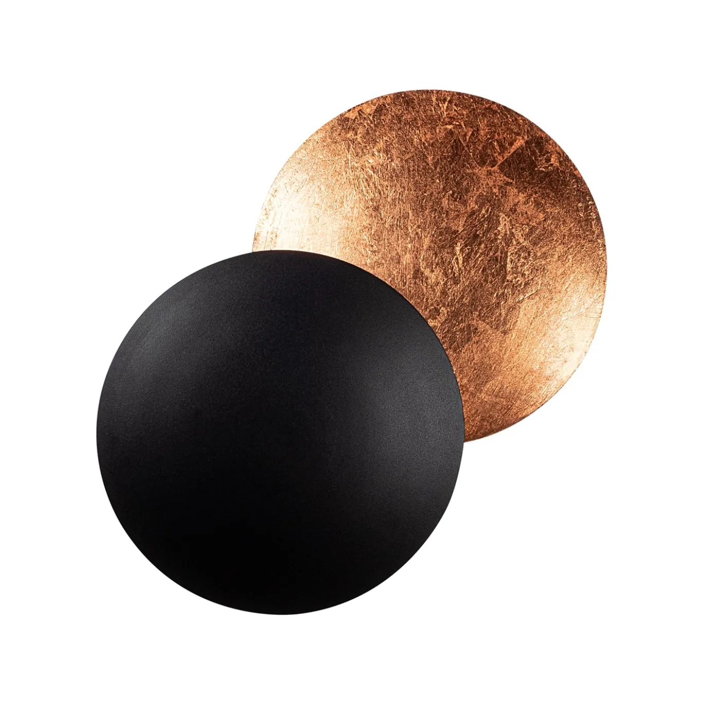 Wandlamp Yosma Zwart/Koper