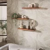 Wandplank Carve 60cm Set van 3 Acacia Bruin - Giga Meubel