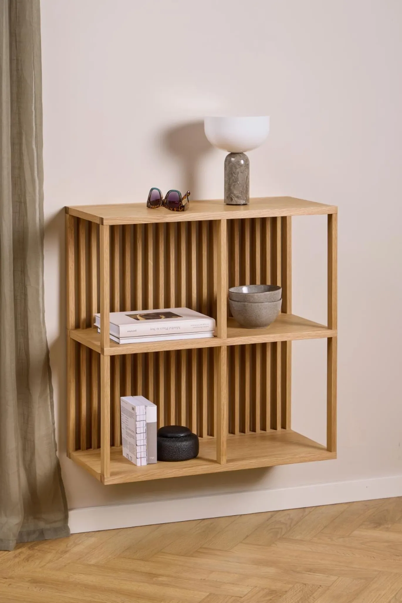 Wandplank Kairo Eiken 67x31x69 cm - Giga Living