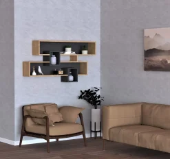 Wandplank Karen Melamine Saffier Antraciet